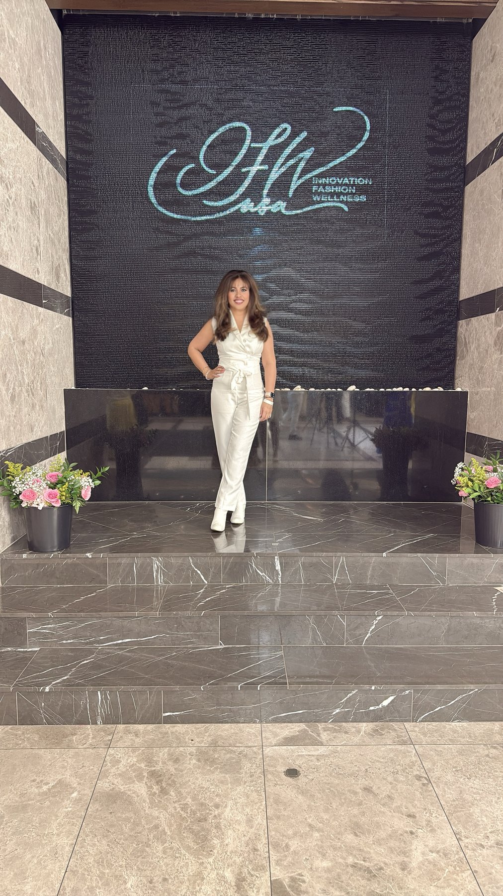 Jothi Moorthy at the Innovation Fashion Wellness (IFW) Casa step-and-repeat, April 19 2026