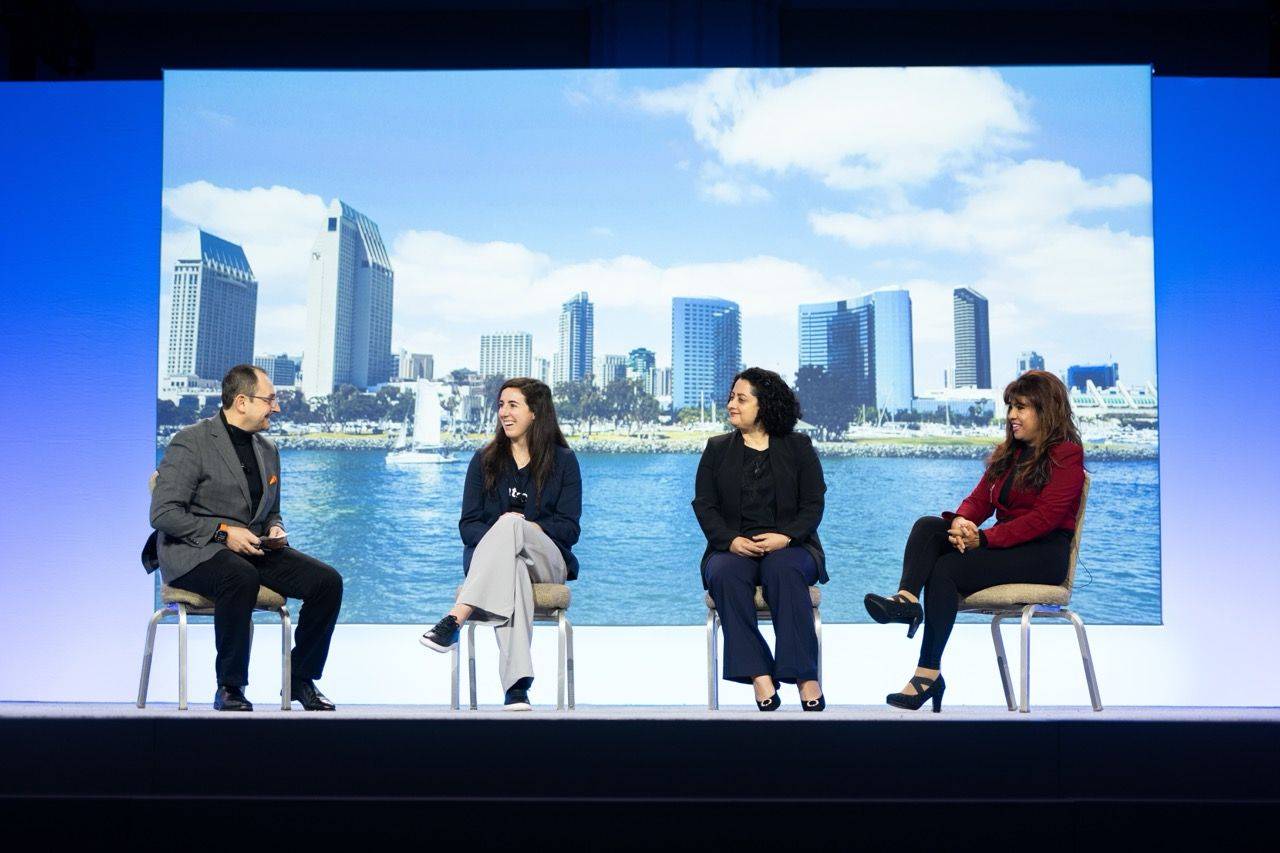 Jothi Moorthy on a panel at IBM Tech 2024 in San Diego